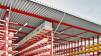 cantilever rack-clad warehouse